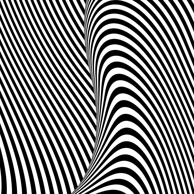 Optical Illusion Wave Black And White By Artsandsoul Redbubble