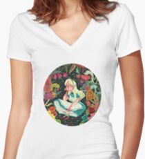 Alice in Wonder Women's Fitted V-Neck T-Shirt