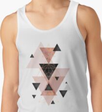 Geometrische Dreiecke in Rot- und Roségold Tank Top