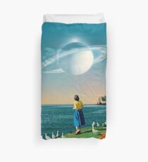 Watching Planets Duvet Cover