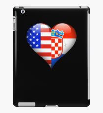 Croatian Flag Heart - American and Croatia Heart Flag for Croatian iPad-Hülle & Klebefolie