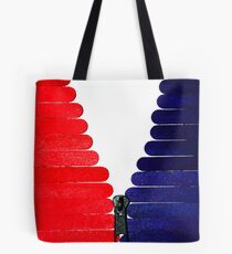 Red-White-Blue Popsicle Sticks Zip Tote Bag