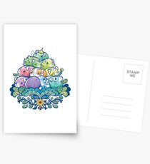 Blooming Piggy Pile Postcards