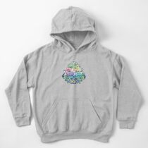 Blooming Piggy Pile Kids Pullover Hoodie