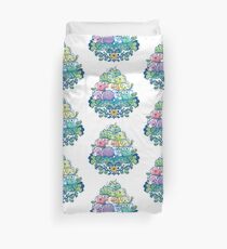 Blooming Piggy Pile Duvet Cover