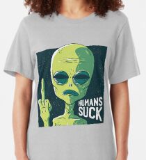 alien Human Suck Slim Fit T-Shirt