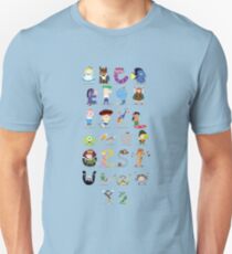 Animated characters abc Unisex T-Shirt