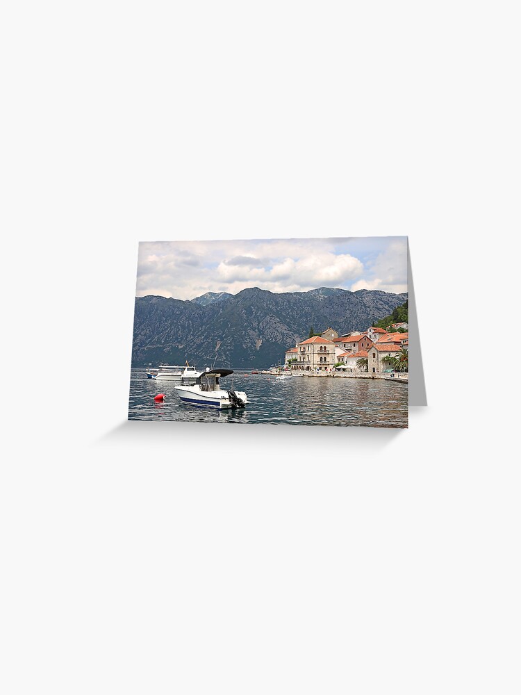 Old Town Perast Bay Of Kotor Montenegro Greeting Card By Goceris