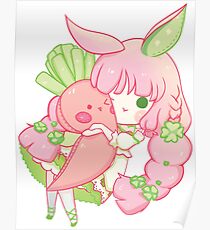 Clover Bunny Cuddle Poster