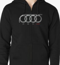Audi quattro apparels Zipped Hoodie