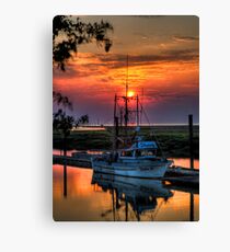 Sunset Over Scotch Pond Canvas Print
