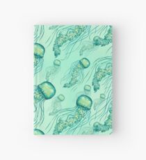 - Watercolor Jellyfish pattern - Hardcover Journal