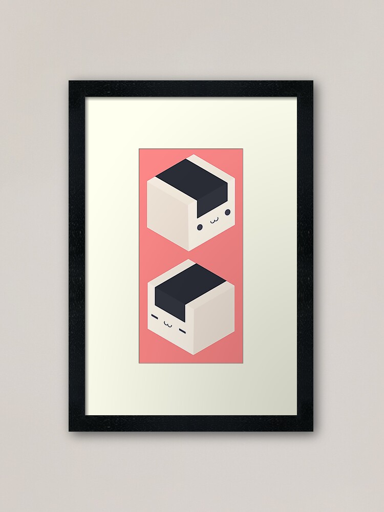 Alternate view of Onigiri Cubes - Rice balls Framed Art Print