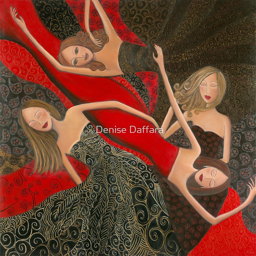 "Ruby Red, Satin & Thread" by Denise Daffara
