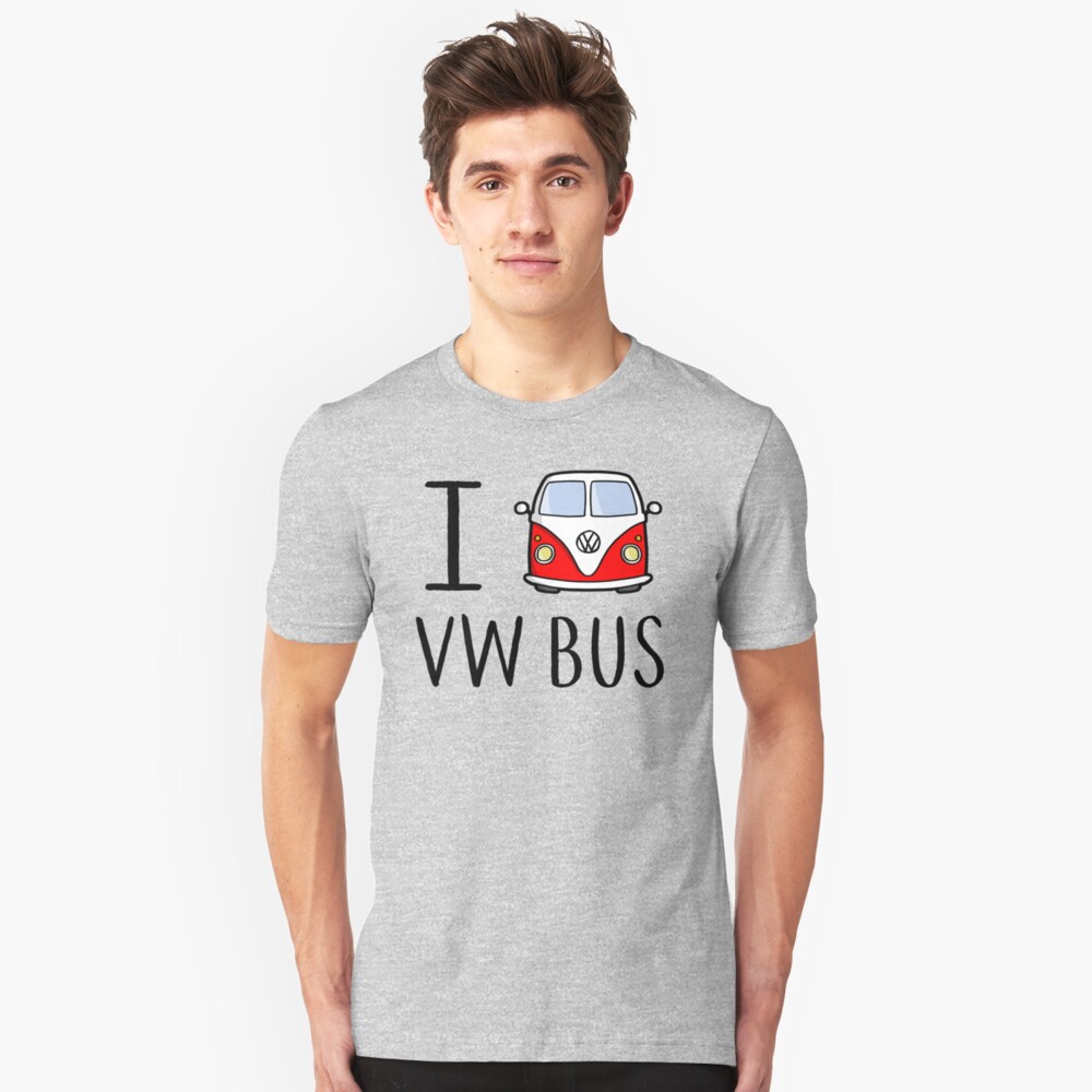 I Love VW Bus Camiseta ajustada