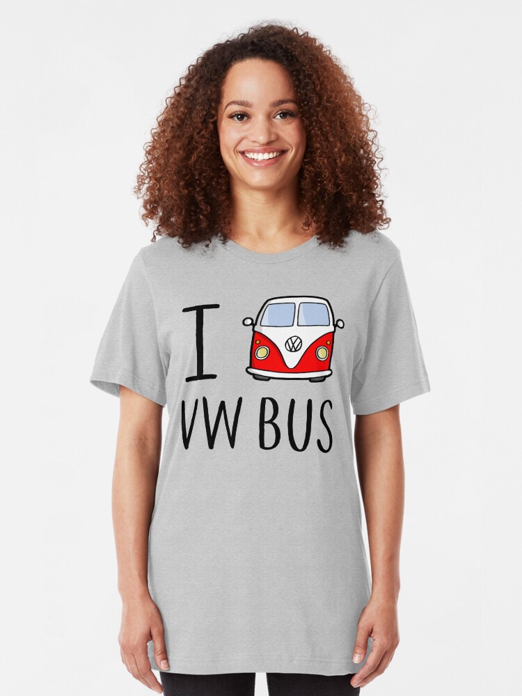 Vista alternativa de Camiseta ajustada I Love VW Bus