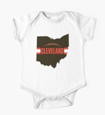 Cleveland Football Ohio Gliederung Brown Baby Body Kurzarm