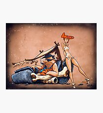 The Flintstones go Lowbrow Photographic Print