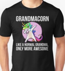 Grandmacorn Oma Oma Einhorn tupft Slim Fit T-Shirt