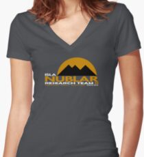 Isla Nublar Research Team 93 Women's Fitted V-Neck T-Shirt