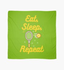 Essen Sie, schlafen Sie, Tennis, wiederholen Sie Tuch
