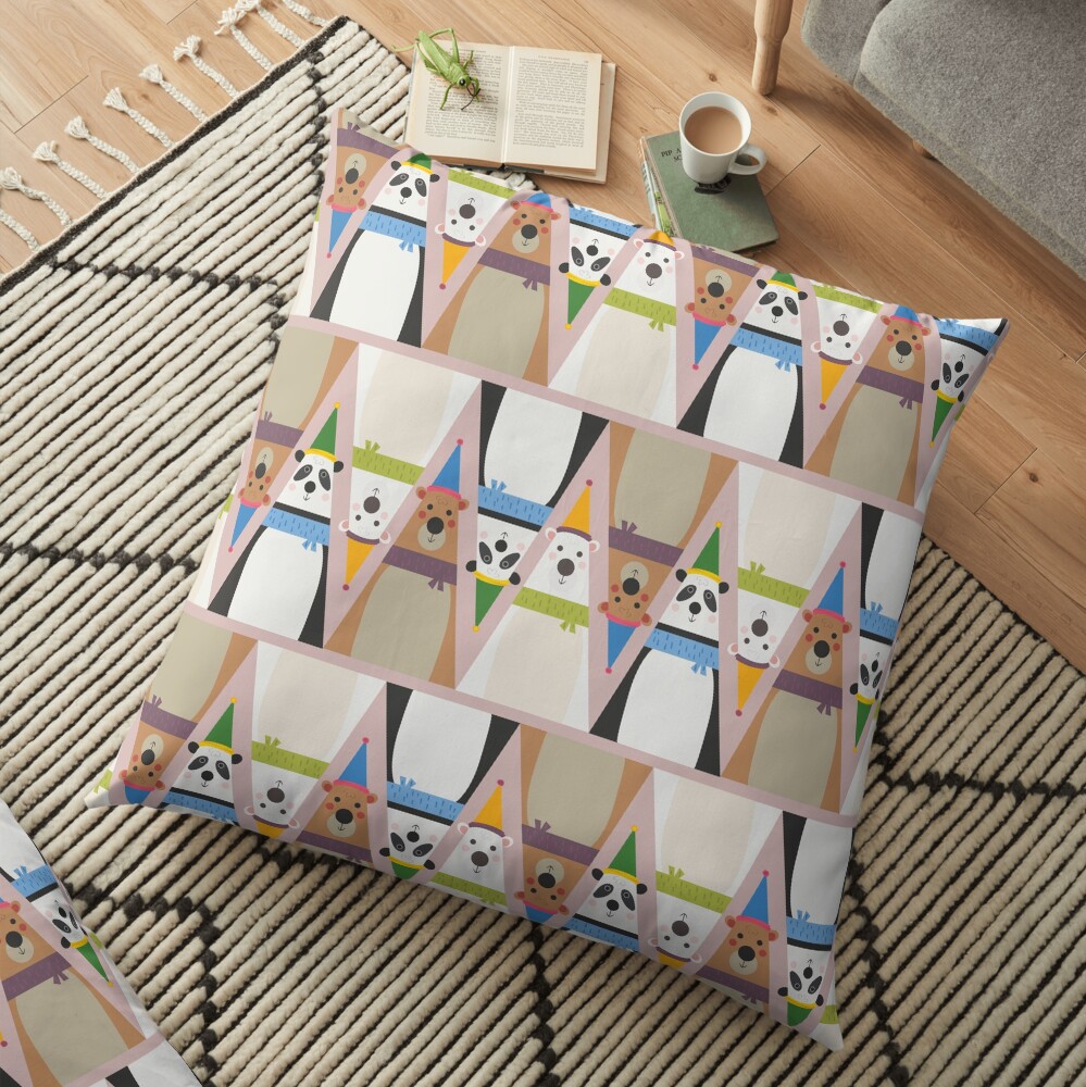 A Sleuth of Bears (Patterns Please) Floor Pillow
