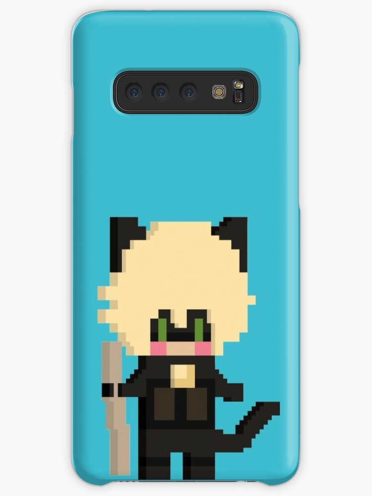 Miraculous Ladybug Cat Noir Pixel Voxel Style Caseskin For Samsung Galaxy By Soomz