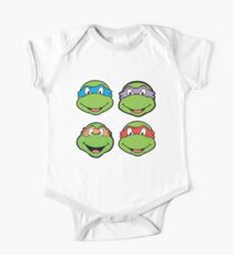 Teenage Mutant Ninja Turtles Faces Short Sleeve Baby One-Piece