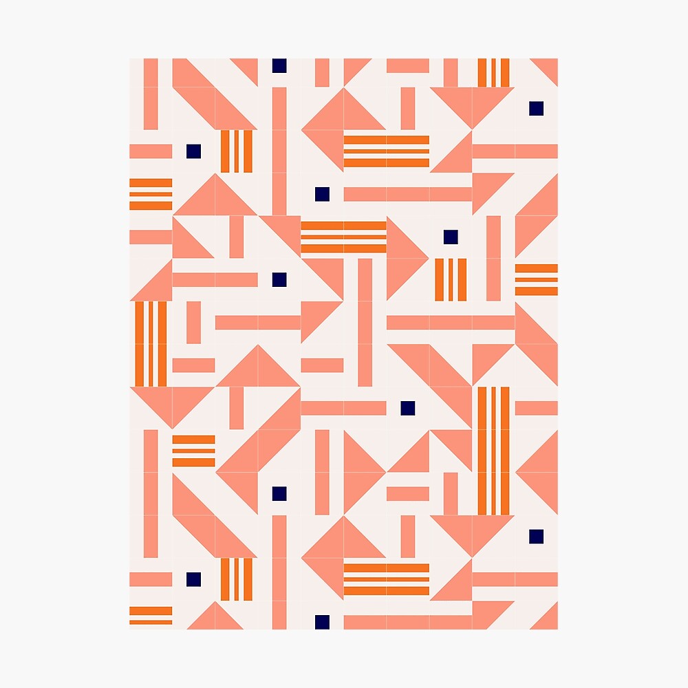 Random Tiles #redbubble #pattern Photographic Print