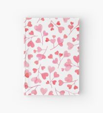 Blooming heart tree white Hardcover Journal