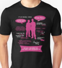 Stargate SG-1 - Sam & Jack quotes (Pink/White design) Unisex T-Shirt