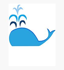 Lámina fotográfica Minimalist Blue Whale