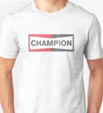 Cliff Booth verblasste Champion Logo T-Shirt - Es war einmal in Hollywood Slim Fit T-Shirt