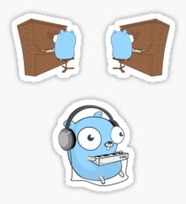 Piano Gophers: Go and play with your heart! Sticker