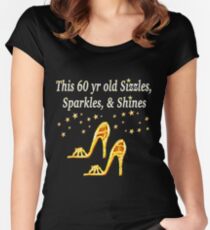 GLAMOROUS GOLD 60TH BIRTHDAY Women's Fitted Scoop T-Shirt