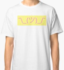 Camiseta clásica emoticon encogiéndose de hombros