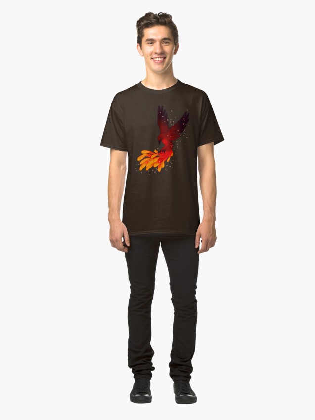 Alternate view of "You Will Rise Above the Ashes" Phoenix Classic T-Shirt