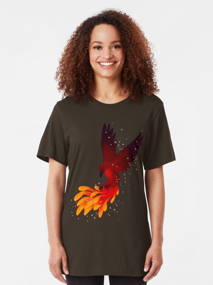 Alternate view of "You Will Rise Above the Ashes" Phoenix Slim Fit T-Shirt