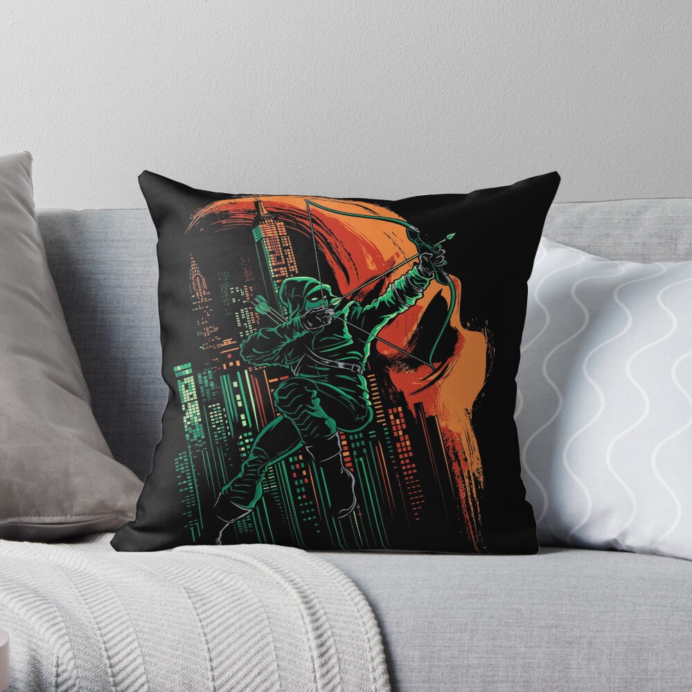 Green Vigilance Throw Pillow