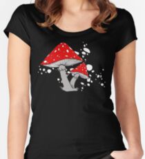 Mushroom Fitted Scoop T-Shirt