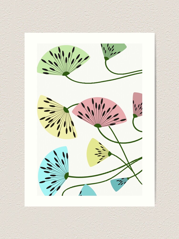 Alternate view of Dandyflowers - White Art Print
