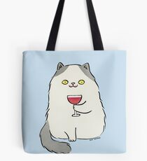 Red Wine Moustache Tote Bag