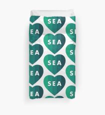 SEA / Seattle Airport Code Heart Duvet Cover