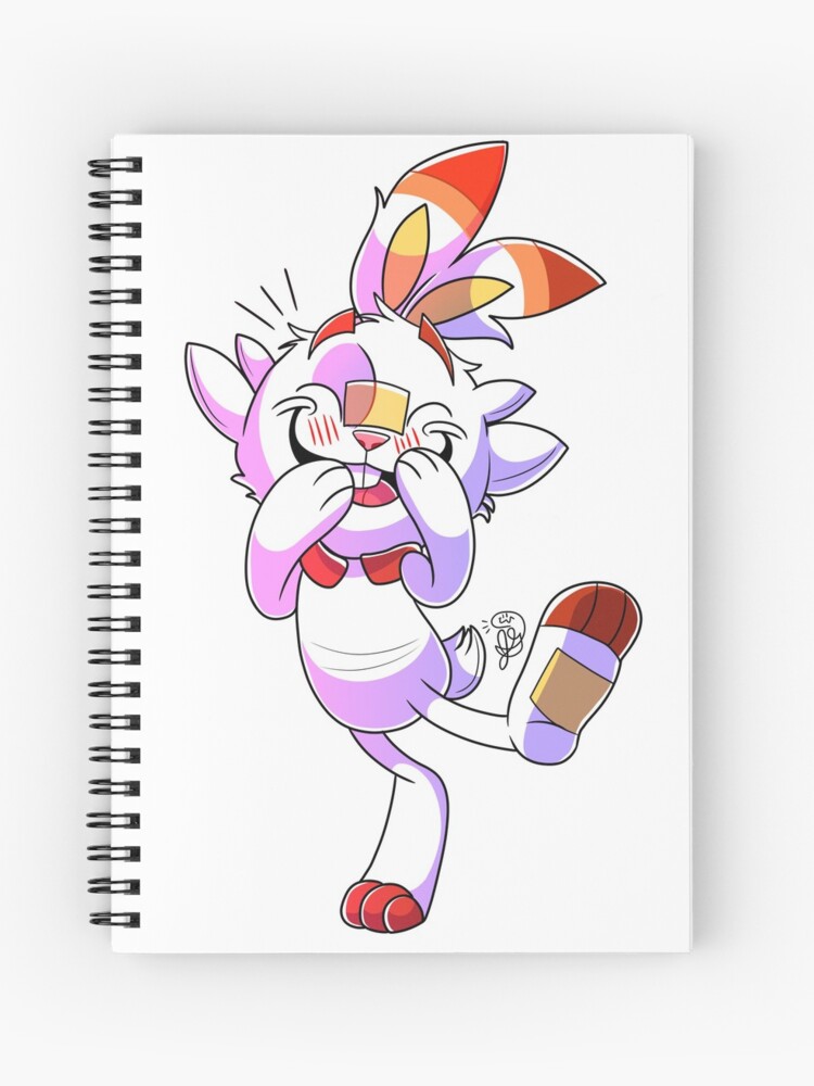 Gen 8 Fire Starter Scorbunny Sticker Spiral Notebook