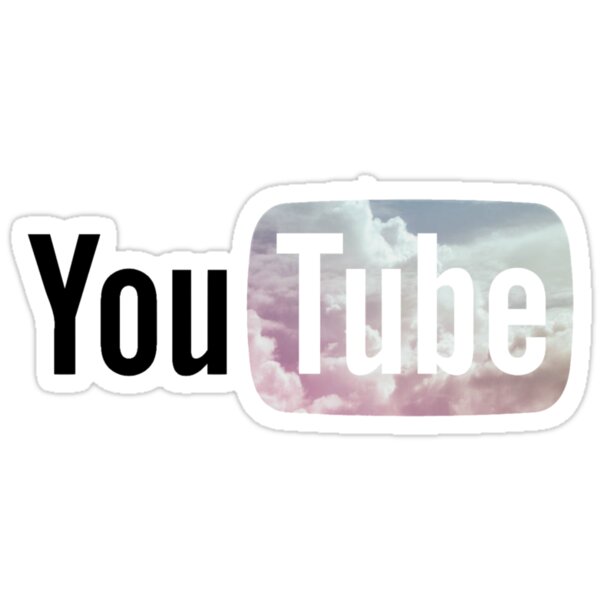 "Pastel Sky YouTube Logo" Stickers by amberdaisy | Redbubble