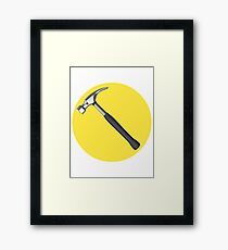 captain hammer symbol Framed Print