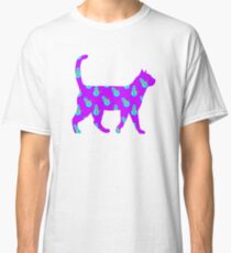 Schneemannkatze lila Classic T-Shirt