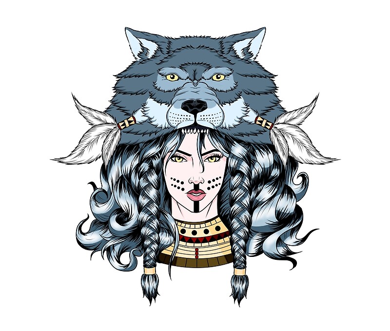 &ldquo;Wolf Headdress&rdquo; by MasterpieceDesi | Redbubble