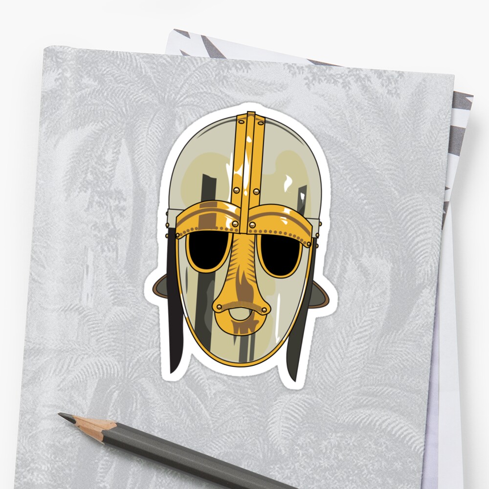 helmet-sutton-hoo-sticker-by-mosesdesigns-redbubble