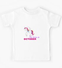 Einhorn-Katzen sind im Oktober geboren Kinder T-Shirt